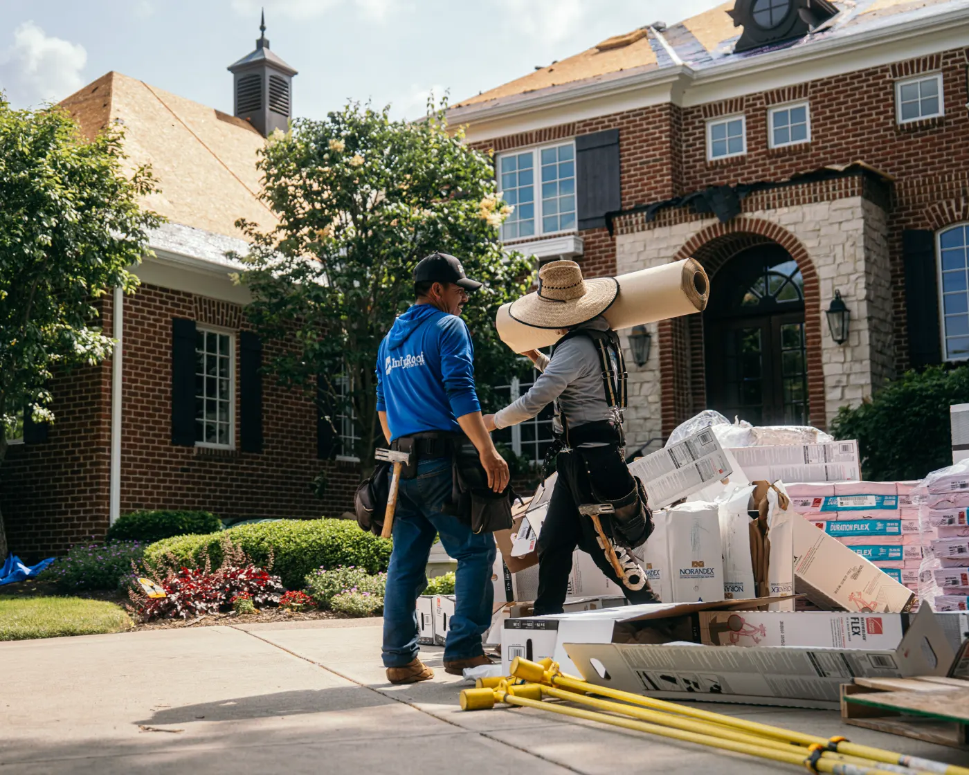 Commercial roof inspection documented in Connersville